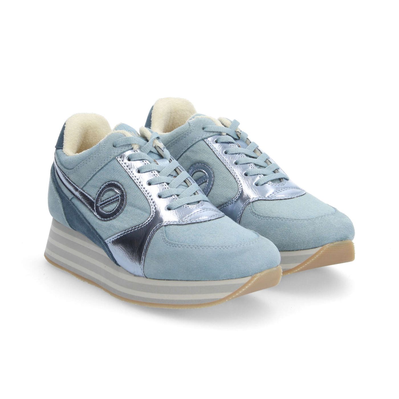 PARKO JOGGER W - DENIM/SDE/METAL - CELESTE/BLU JEANSS/ARGENTO